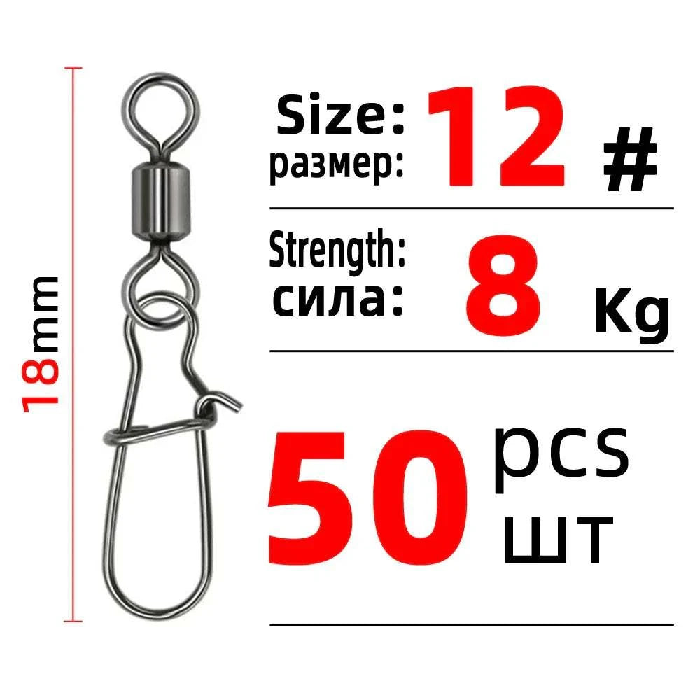 50X Fishing Swivel Snap